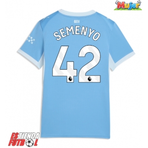 Manchester City Antoine Semenyo #42 Primera Equipación Mujer 2026-27 Manga Corta